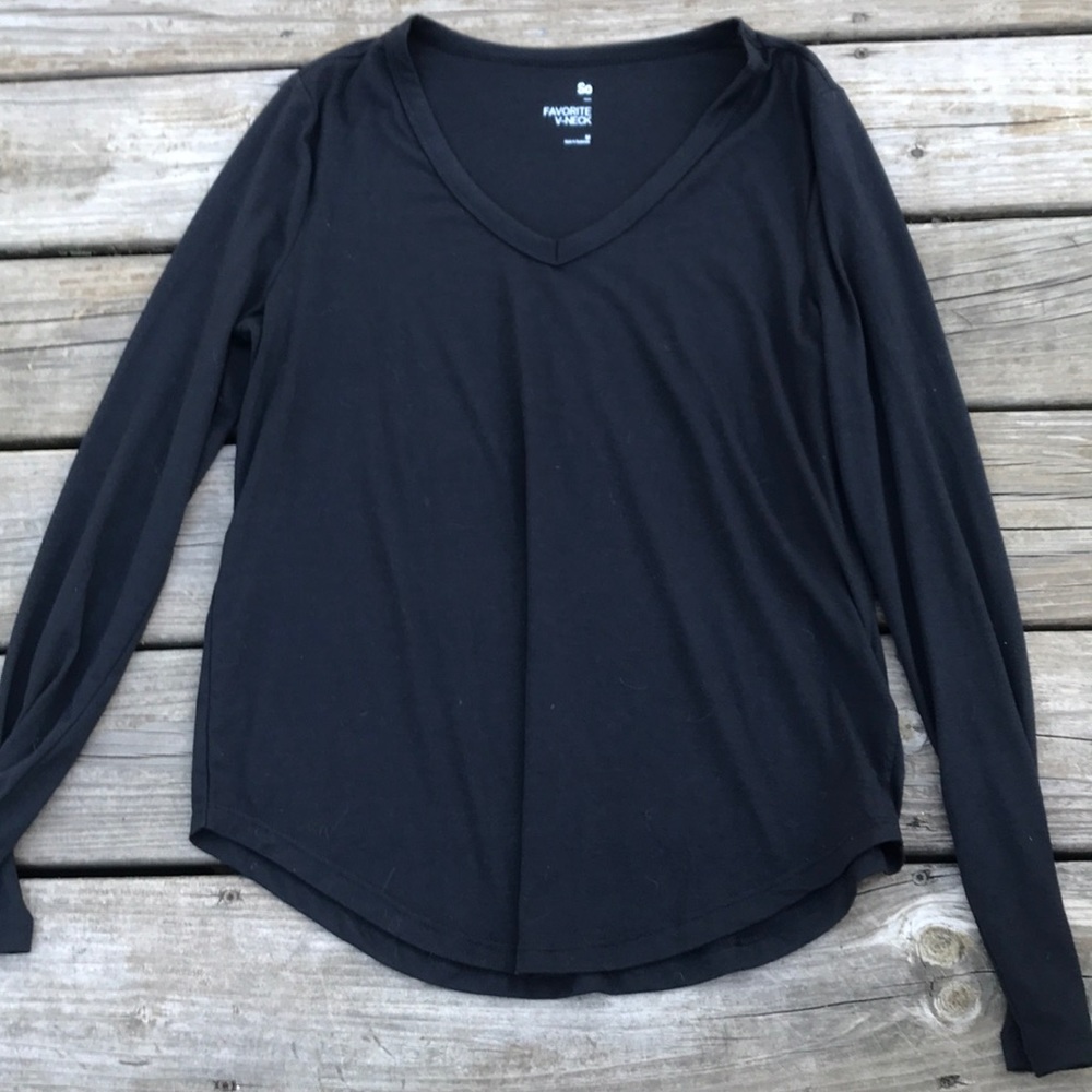 Black Soft Basic Longsleeve Tee